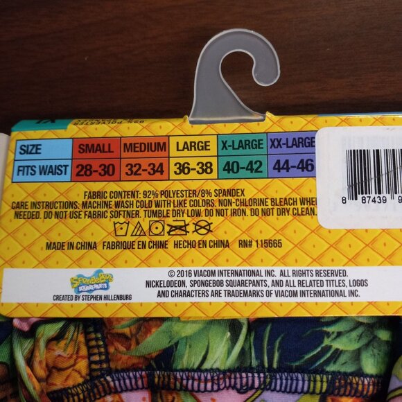 Bioworld Size XL 40 42 Boxer Briefs SpongeBob SquarePants Patrick Pineapple NEW - Picture 5 of 7